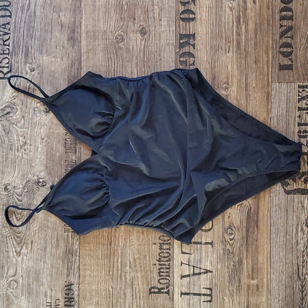 Shein, black, one piece, swimsuit, size medium